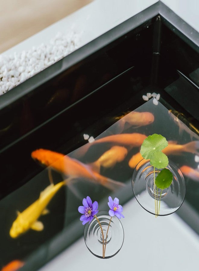 SnowTing 10 PCS Mini Floating Aquarium Plant Holder, Clear Plastic Round Simple Style Fish Tank Fixing Ring for Small & Single Flower Water Plants (OD 2.76'' and 2'') - Image 4